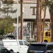 Police at the scene outside the Trump International Hotel in Las Vegas. Pic: AP