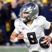 Oregon quarterback Dillon Gabriel suggests all football games should be played without bad weather