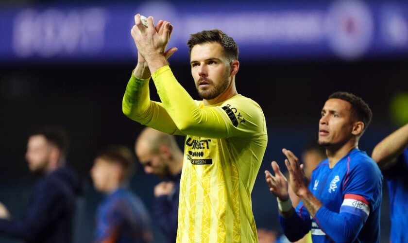 Jack Butland will miss Old Firm derby due to ‘a significant bleed’ to his leg