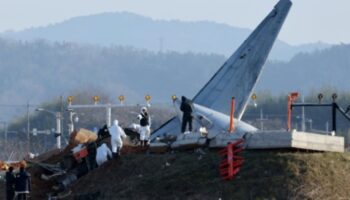 Unfallort am Flughafen Muan