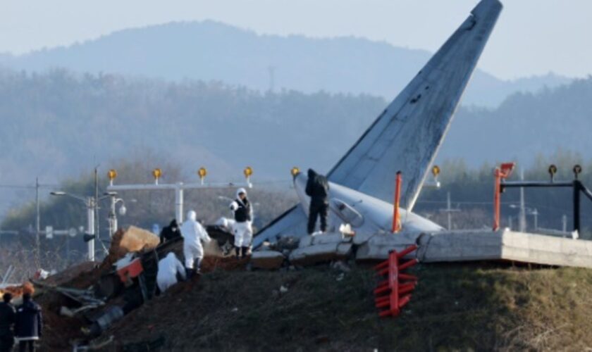 Unfallort am Flughafen Muan