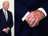 Mysterious mark appears on Biden's hand during White House appearance