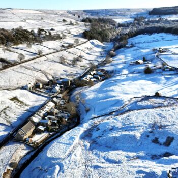 Snow in Allenheads, Northumberland. A three-day yellow warning for snow has been issued for almost all of England and Wales and parts of Scotland this weekend as the Met Office warned that rural communities could become cut off. Picture date: Thursday January 2, 2025.