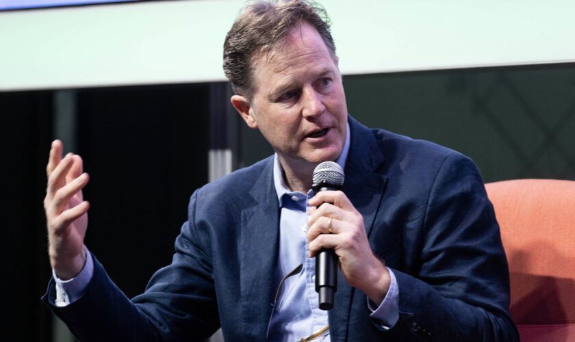 Former deputy prime minister Nick Clegg speaks at Meta's AI event in London. Pic: PA