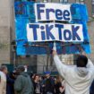 A man carries a Free TikTok sign in April 2024. File pic: AP