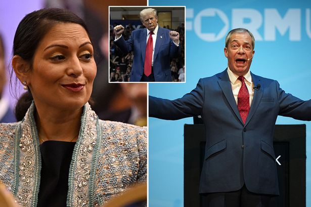 Priti Patel takes swipe at Nigel Farage's Reform in fight for Donald Trump's attention