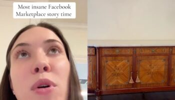 Woman thought she only bought an antique cabinet on Facebook marketplace — but discovers way more inside