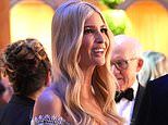 Ivanka Trump stuns in Oscar de la Renta as she hugs Lauren Sanchez during candlelight dinner in Washington DC