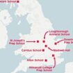 The victims of Labour's tax raid on private education: Map reveals schools set to close their doors due to VAT charge on fees with others pushed to the brink of collapse