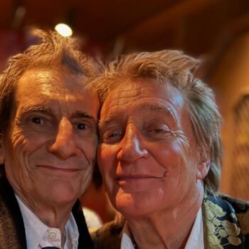 Rod Stewart parties with Penny Lancaster and Ronnie Wood as he celebrates 80th birthday