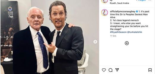 Matthew McConaughey wirbt für Anthony Hopkins als »Sexiest Man Alive«