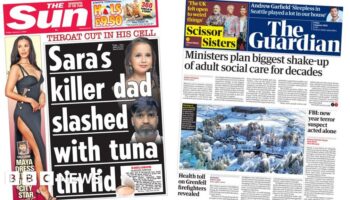 The Papers: Sara Sharif's dad 'attacked in prison' and social care 'shake-up'